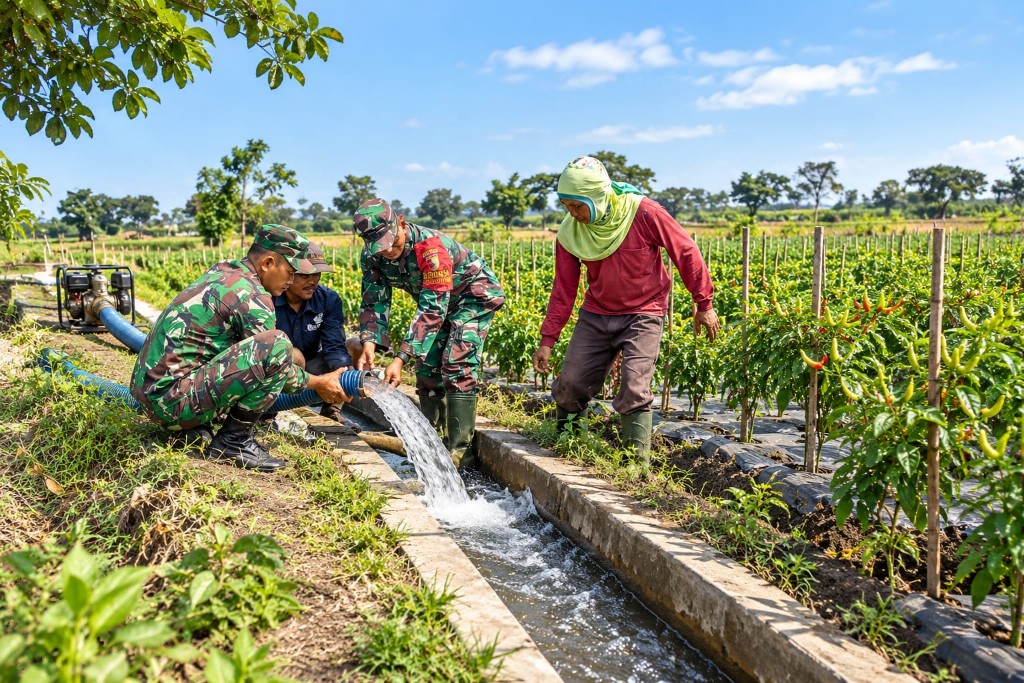 : Pemerintah Kabupaten (Pemkab) Lumajang mengusulkan enam unit irigasi perpompaan untuk memperkuat ketersediaan air di sejumlah sentra hortikultura saat curah hujan berkurang dan tidak merata. (Pendim 0821 Lumajang/Istimewa))