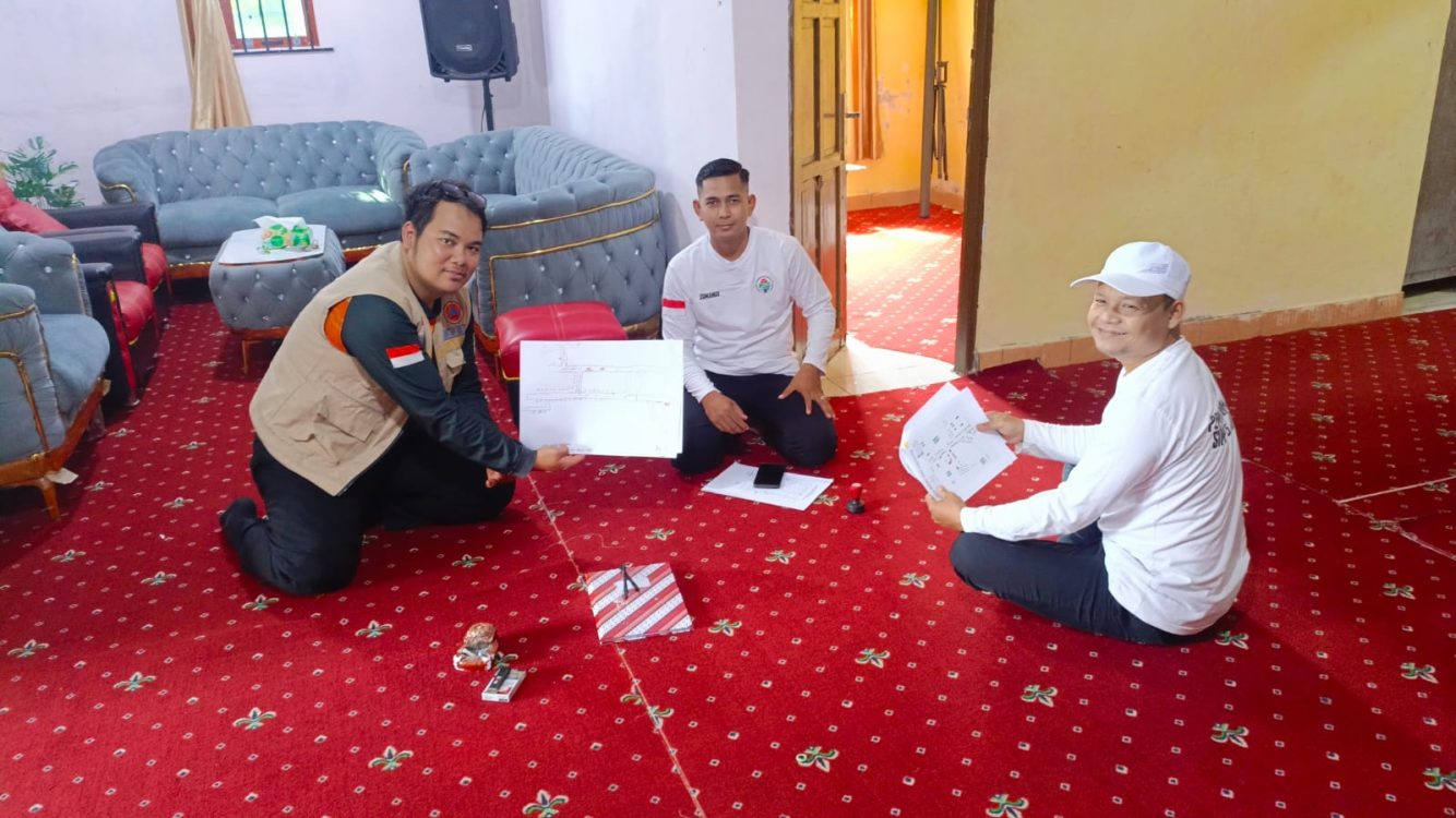 : Badan Penanggulangan Bencana Daerah (BPBD) Kabupaten Balangan melaksanakan kegiatan Fasilitasi Pembuatan Peta Jalur Evakuasi Bencana di enam titik desa.- Foto: Mc.balangan