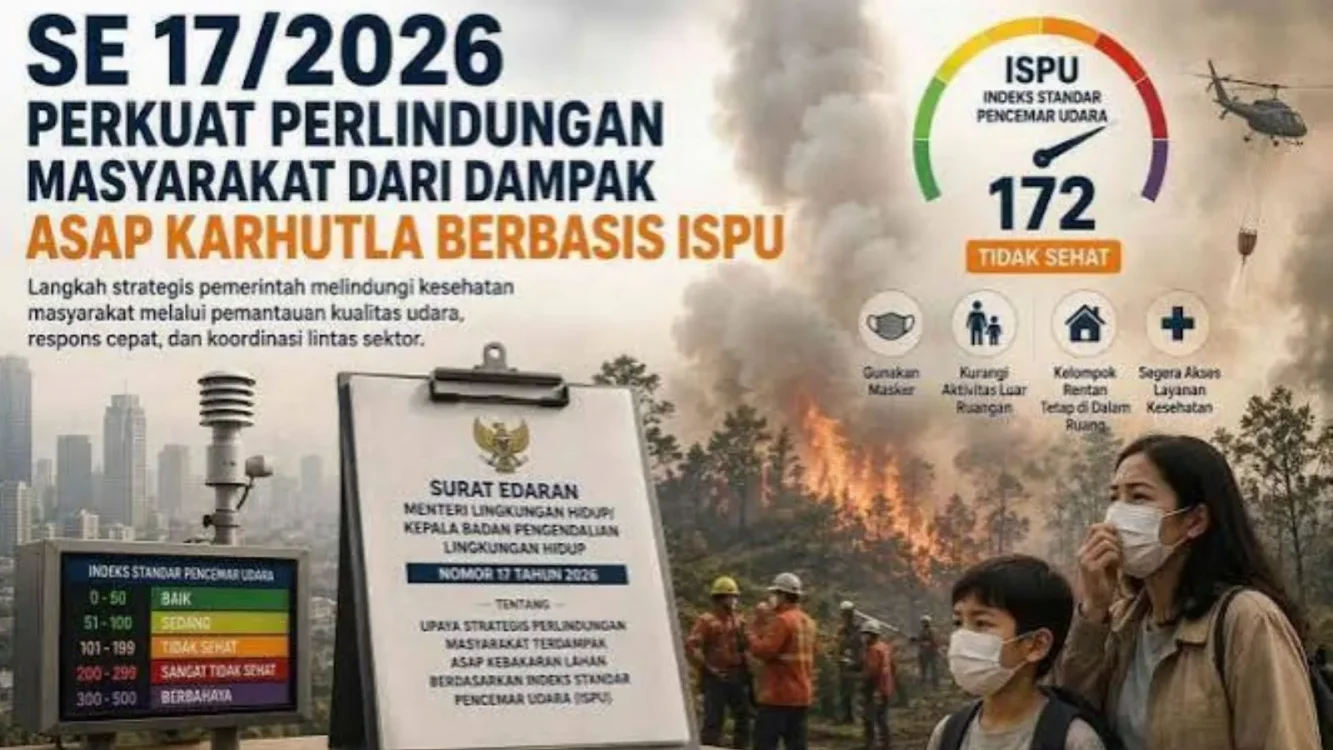paparan kabut asap akibat kebakaran hutan dan lahan.
