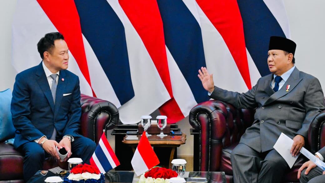 : Presiden Republik Indonesia Prabowo Subianto melakukan pertemuan empat mata dengan Perdana Menteri (PM) Kerajaan Tailan Anutin Charnvirakul di Istana Merdeka, Jakarta, pada Senin (3/8/2026). (Foto: BPMI Setpres/Laily Rachev)