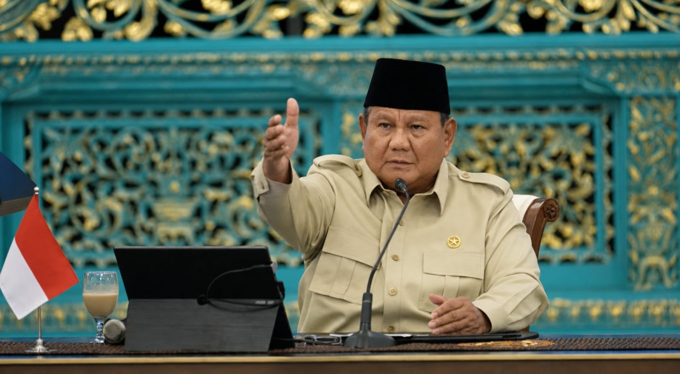 : Presiden Prabowo Subianto saat bertemu dengan pengusaha Kamar Dagang dan Industri (Kadin) Indonesia pusat dan daerah di Istana Negara, Jakarta, Jumat (31/7/2026). (Tangkapan Layar BPMI Setpres)