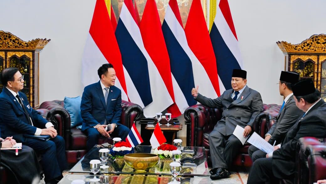 : Presiden Republik Indonesia Prabowo Subianto melakukan pertemuan empat mata dengan Perdana Menteri (PM) Kerajaan Tailan Anutin Charnvirakul di Istana Merdeka, Jakarta, pada Senin (3/8/2026). (Foto: BPMI Setpres/Laily Rachev)