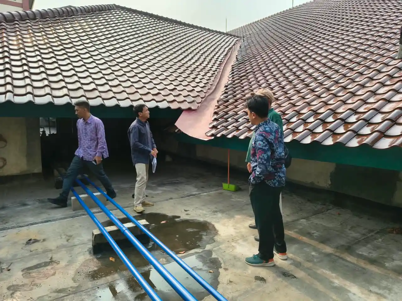 Itjen Kemenag Reviu Pemeliharaan Atap UIN Jakarta, Cermati Progres Pekerjaan