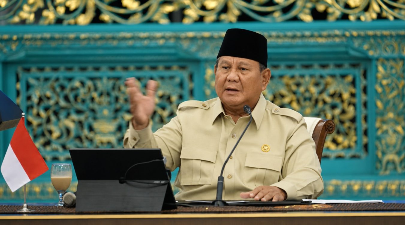 : Presiden Prabowo Subianto saat bertemu dengan pengusaha Kamar Dagang dan Industri (Kadin) Indonesia pusat dan daerah di Istana Negara, Jakarta, Jumat (31/7/2026). (Tangkapan Layar BPMI Setpres)
