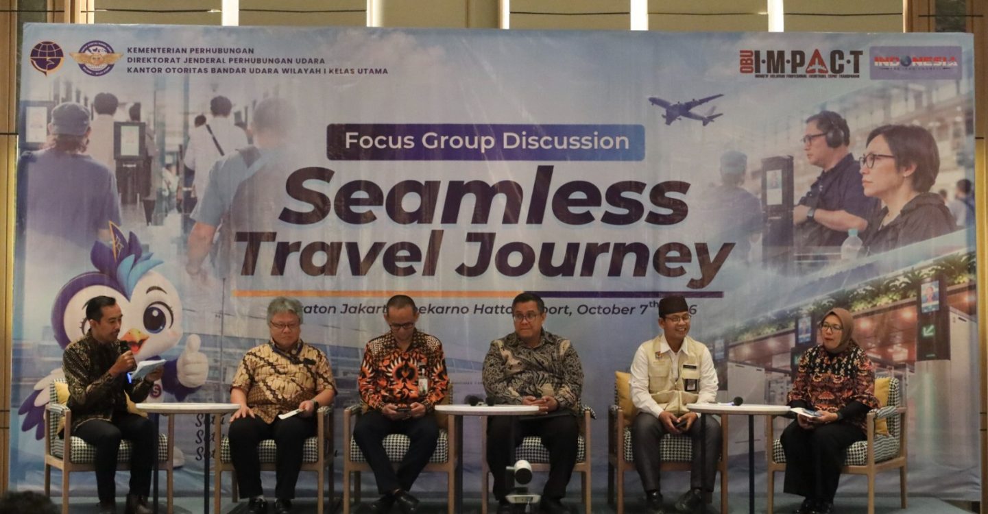 : Focus Group Discussion (FGD) Implementasi Seamless Travel Journey Berbasis Biometrik dalam rangka Keterpaduan Pelayanan Publik Bandar Udara di Tangerang, Rabu (7/10/2026). (Foto: Humas Kementerian Perhubungan)