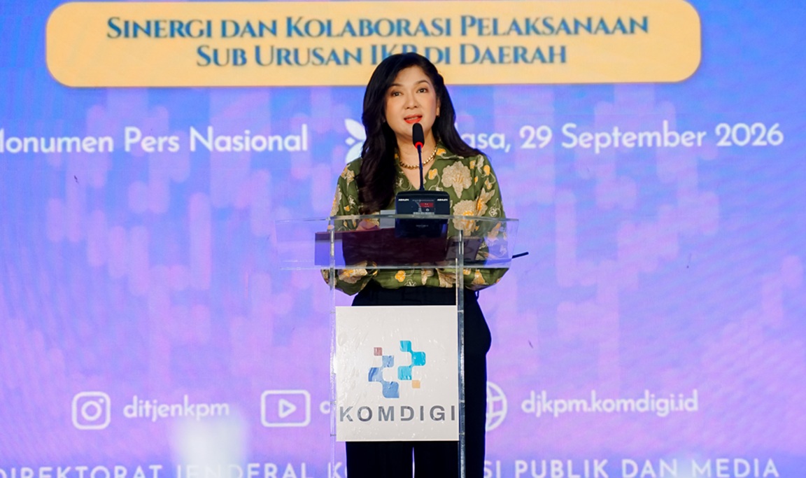 : Dirjen KPM Kemkomdigi,Fifi Aleyda Yahya dalam acara Rembuk Komunikasi Publik Nasional 2026.di Surakarta, Jawa Tengah. (Foto: dok KPM Kemkomdigi)