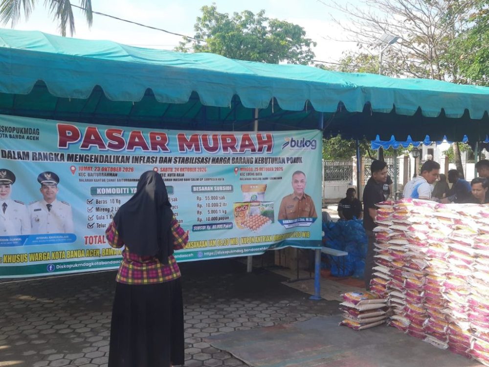 Kendalikan Inflasi, Pemko Banda Aceh Subsidi Paket Sembako Lewat Pasar Murah