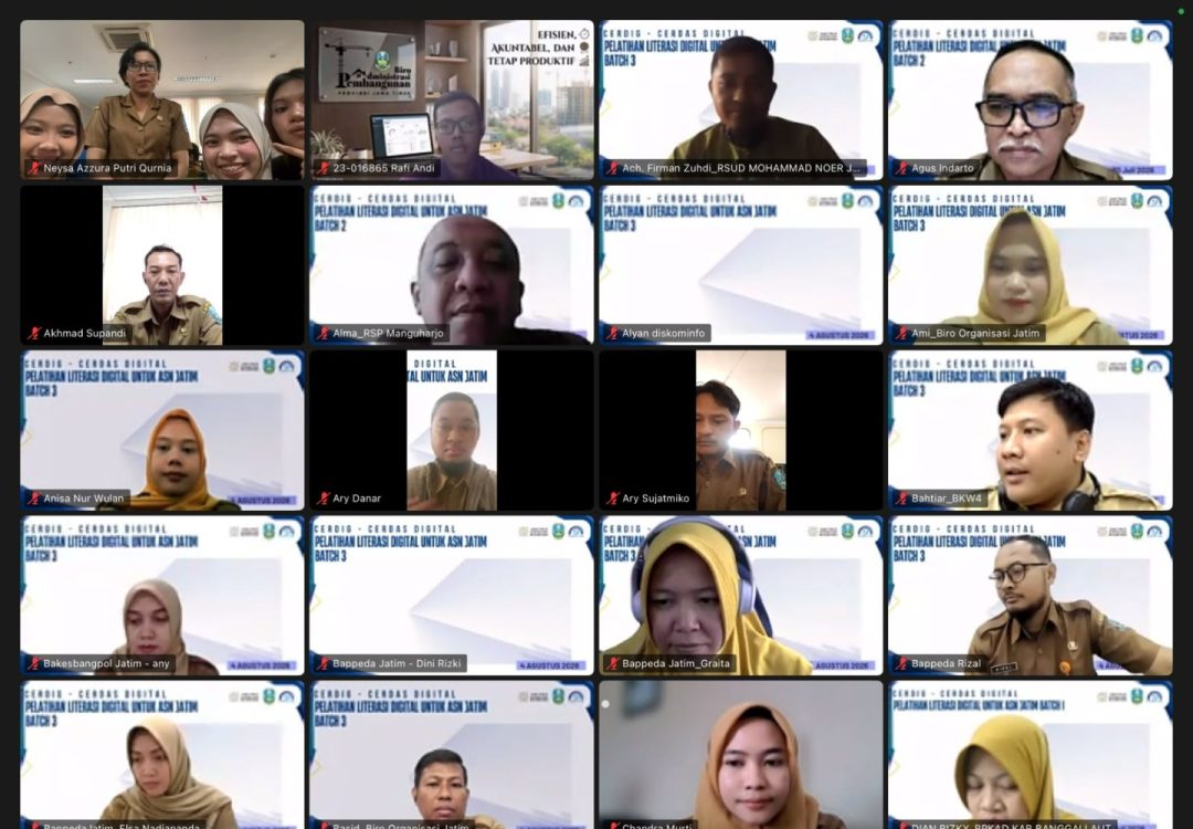 : Perkuat Kompetensi Digital ASN, Dinas Kominfo Jatim Gelar Cerdig Batch 3. - Foto: Mc.Jatim