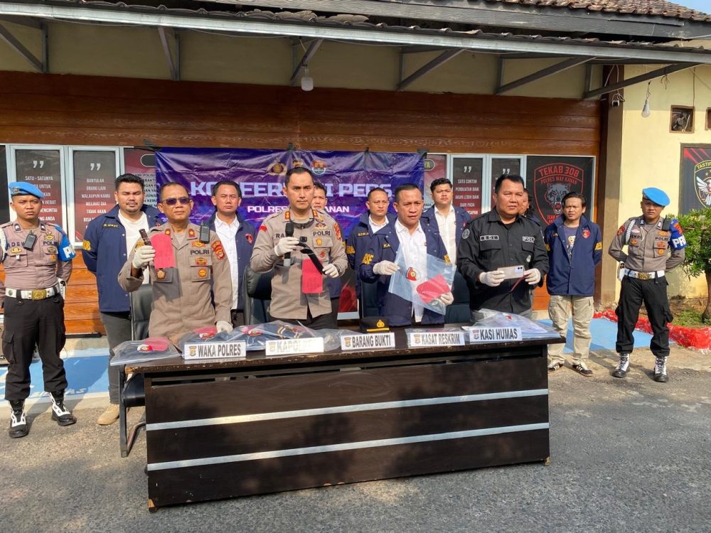 Konferensi Pers Polres Way Kanan Ungkap Kasus Tindak Pidana Curas Ranmor di 5 TKP dan Penyalahgunaan BBM yang Disubsidi Pemerintah