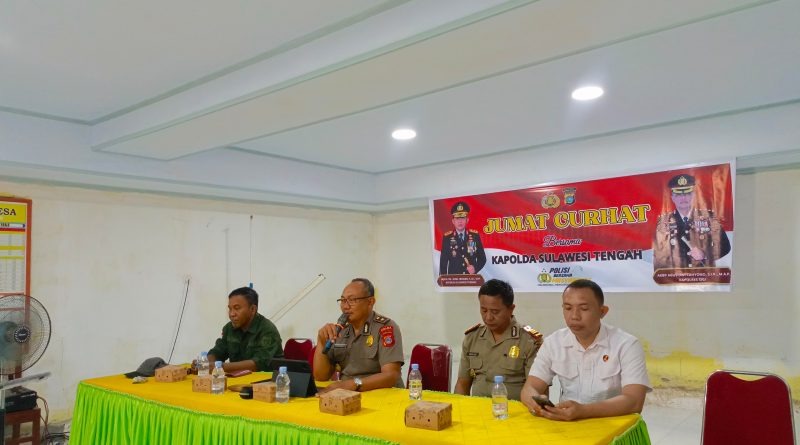 Lewat Jumat Curhat, Polda Sulteng Ajak Warga Sigi Jaga Kamtibmas