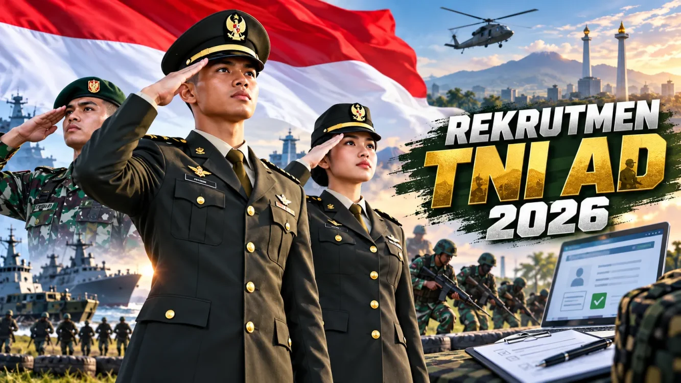 Ilustrasi rekrutmen TNI AD 2026. Pendaftaran Perwira Prajurit Karier (PA PK) TNI 2026 berlangsung melalui sejumlah tahapan, mulai dari pendaftaran, seleksi tingkat daerah, seleksi tingkat pusat, pendidikan pertama, hingga Prasetya Perwira. Informasi resmi pendaftaran dapat diakses melalui portal rekrutmen-tni.mil.id. (Ilustrasi/Headline.co.id)