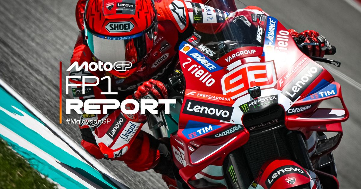 Marc Marquez leads Bezzecchi and Acosta in FP1, injured Martin completes 12 laps