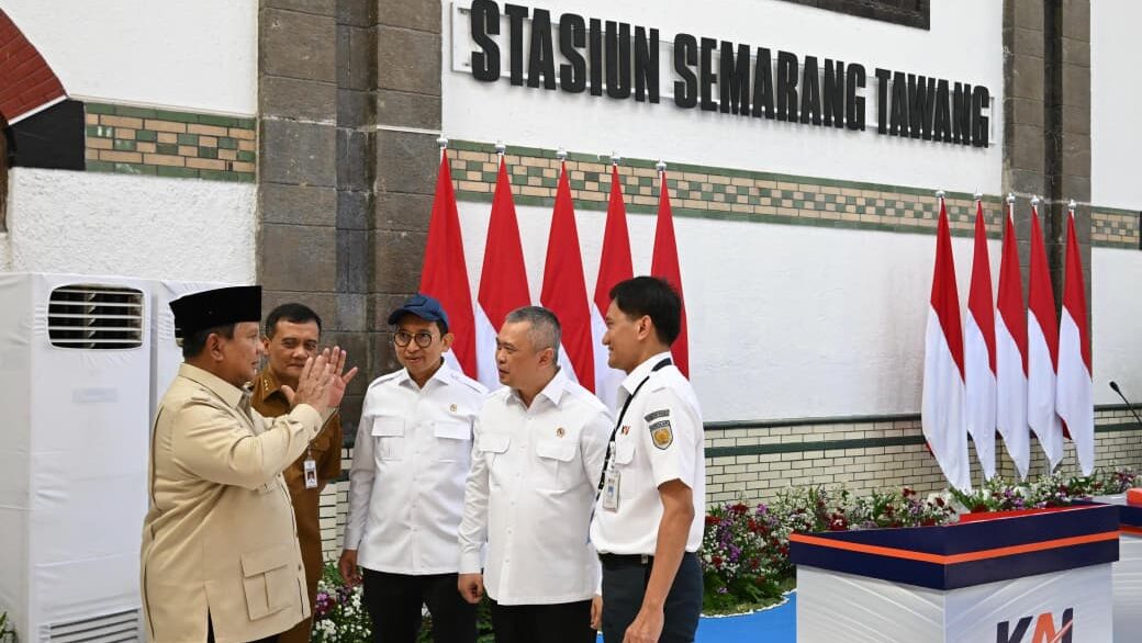 : Presiden Prabowo dalam peresmian revitalisasi Stasiun Semarang Tawang, di Kota Semarang, Provinsi Jawa Tengah, pada Kamis (30/7/2026). Foto: BPMI Setpres/Cahyo