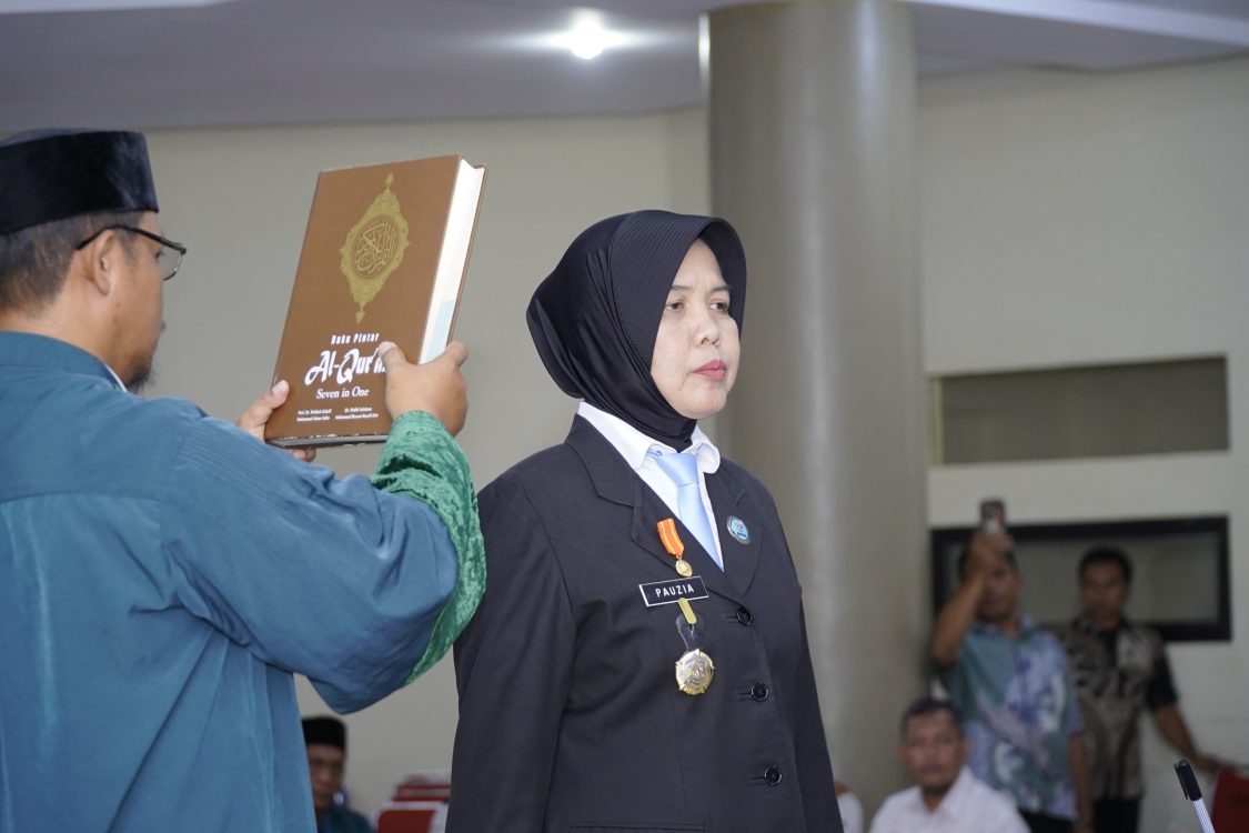 : Pelantikan dan pengambilan sumpah Kepala BNN Kota Tidore, AKBP. Pauzia di Aula Kantor Dinas Perpustakaan dan Kearsipan Kota Tidore, Selasa (6/10/2026)/ (Nanu)