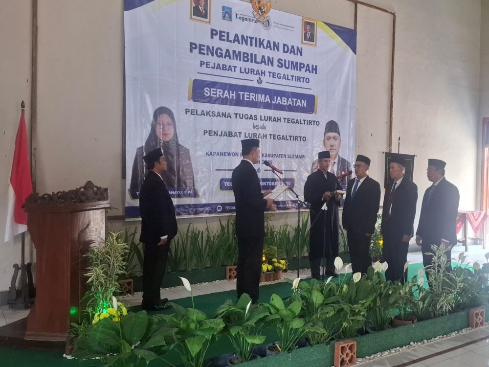 : Pemkab Sleman menginstruksikan Penjabat (Pj.) Lurah Tegaltirto yang baru, Syukri Tanjung, untuk segera tancap gas memfasilitasi pembentukan panitia Pemilihan Lurah Pengganti Antarwaktu (PAW), Senin (5/10/2026).