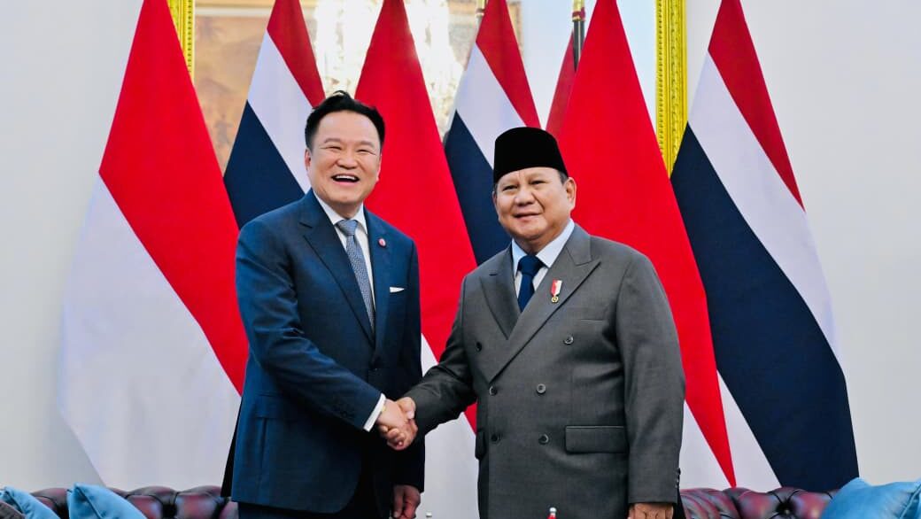 : Presiden Republik Indonesia Prabowo Subianto melakukan pertemuan empat mata dengan Perdana Menteri (PM) Kerajaan Tailan Anutin Charnvirakul di Istana Merdeka, Jakarta, pada Senin (3/8/2026). (Foto: BPMI Setpres/Laily Rachev)