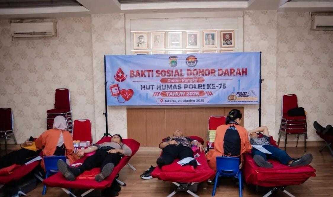 Polda Metro Jaya Jadikan HUT ke-75 Humas Polri sebagai Momentum Berbagi Lewat Donor Darah