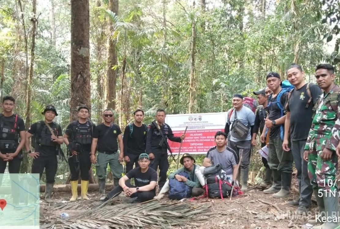 Polda Sulut dan Gakkum Kehutanan Tertibkan Tambang Emas Ilegal di Taman Nasional Bogani Nani Wartabone
