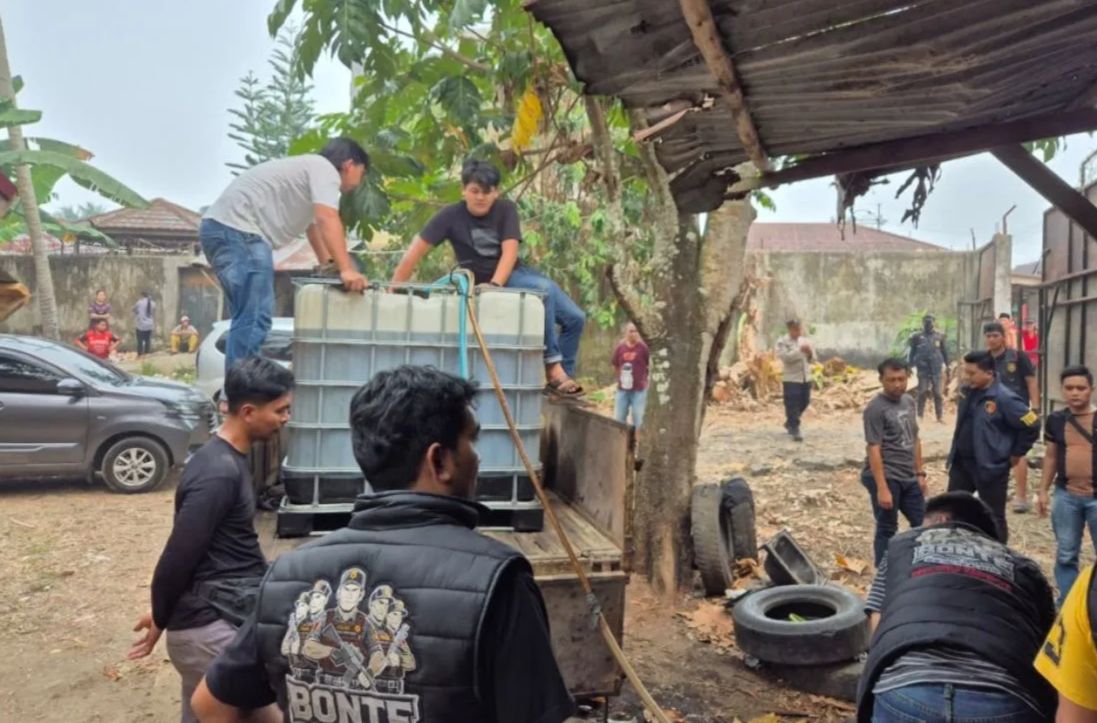 Polisi Bongkar Gudang BBM Subsidi di Rejang Lebong, 3,3 Ton Biosolar Disita