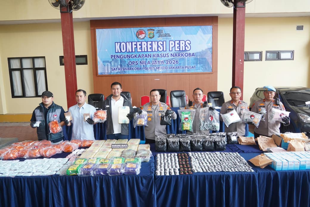 Polres Jakpus Bongkar 86 Kasus Narkotika, 122 Tersangka Diciduk