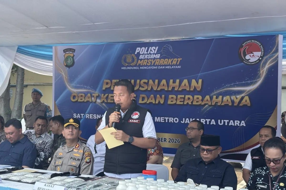 Polrestro Jakut Musnahkan Hampir 10 Juta Butir Obat Keras Ilegal Senilai Rp15 Miliar