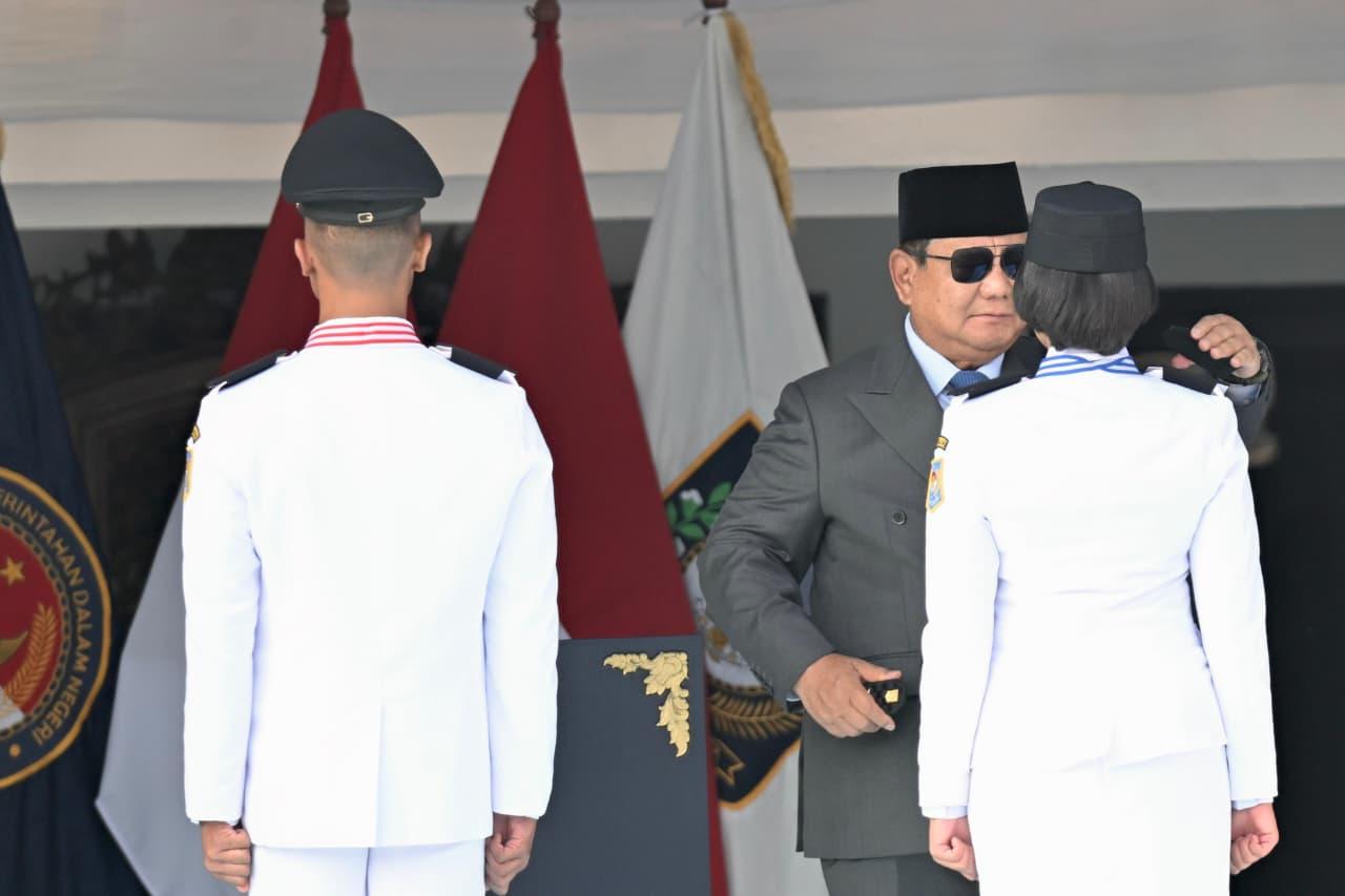 : Presiden Prabowo Subianto saat memberikan amanat pada Upacara Pelantikan Pamong Praja Muda (PPM) Angkatan XXXIII Institut Pemerintahan Dalam Negeri (IPDN) Tahun 2026 di Kampus IPDN Jatinangor, Kabupaten Sumedang, Provinsi Jawa Barat, Rabu (29/7/2026). BPMI Setpres