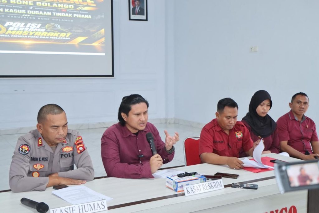 Press Conference Polres Bone Bolango: 123 Karung Diduga Batu Hitam Diamankan, Pemilik Masih Diselidiki