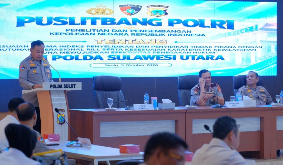 Puslitbang Polri Gelar Penelitian Terkait Norma Indeks Penyelidikan dan Penyidikan di Polda Sulut