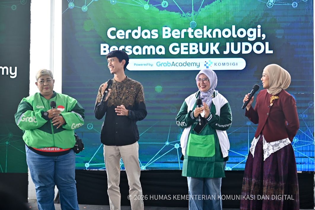 : Menteri Komunikasi dan Digital Meutya Hafid dalam Peluncuran Sayembara GEBUK JUDOL Ronde 3 dan talkshow “Cerdas Berteknologi” di Garuda Spark Innovation Hub, Jakarta Pusat, Kamis (1/10/2026) mengatakan penanganan judi online tidak akan berhenti pada pemblokiran karena aktivitas tersebut merupakan kejahatan yang terus beregenerasi dan dapat melintasi batas negara. Foto: Ahmad Tri Hawaari/Komdigi