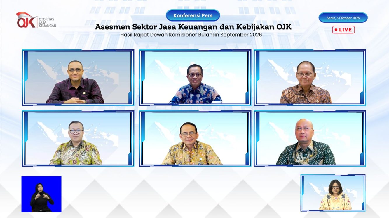 : Rapat Dewan Komisioner Bulanan (RDKB) OJK via zoom meeting. (Dok. OJK)