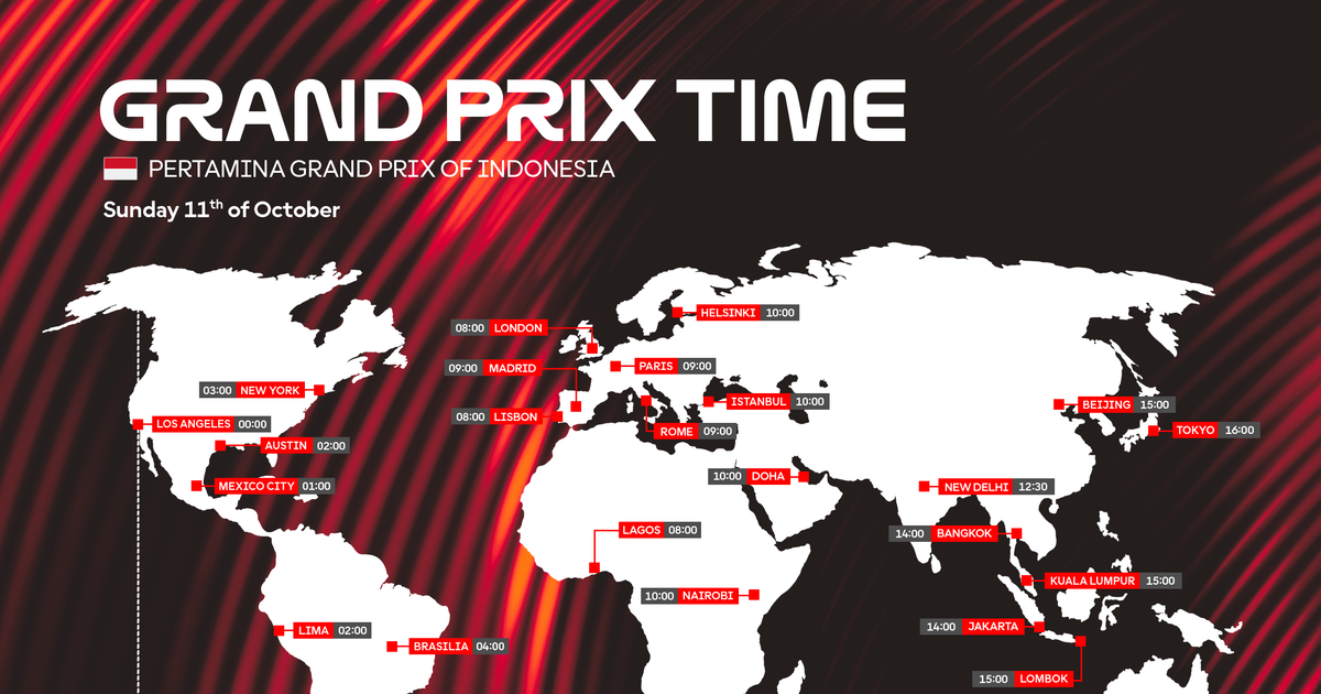TIME SCHEDULE: Pertamina Grand Prix of Indonesia