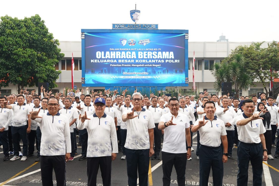 Tutup Rangkaian HUT ke-71 Lalu Lintas, Korlantas Polri Gelar Olahraga Bersama
