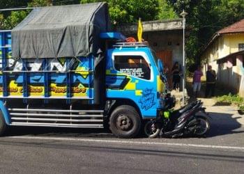 Kecelakaan Truk Vs Motor di Bantul