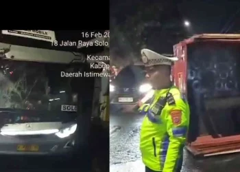 Polisi Ungkap Kronologi Bus Tabrak Truk Putar Balik di Kalasan Sleman, Rugi Rp25 Juta